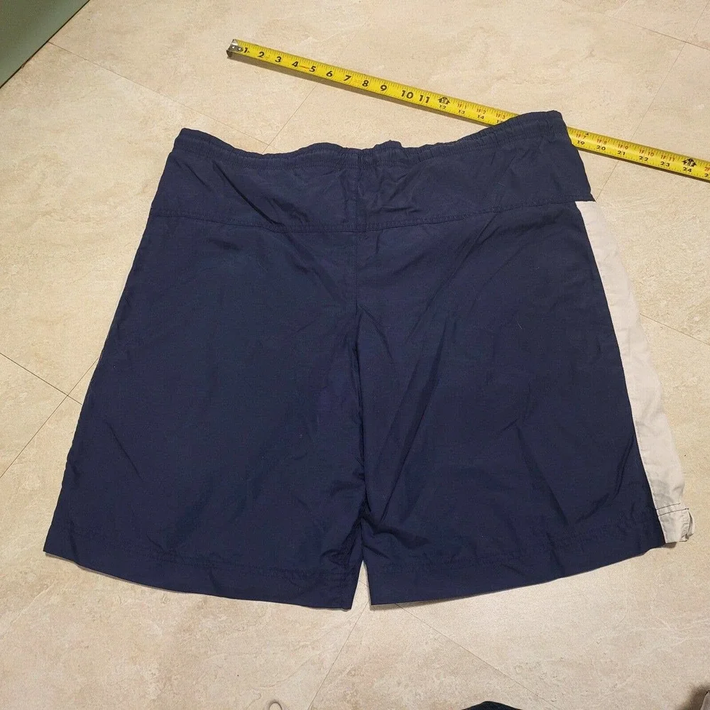 VTG‎ Y2K 00s Mens Nike Spellout Embroidered Swim Trunks Shorts Size L Large